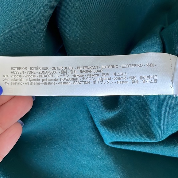 Zara ponte deep green fitted dress M. worn once - Picture 6 of 7